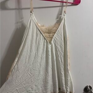 POL Cream Chemise with Adjustable Straps